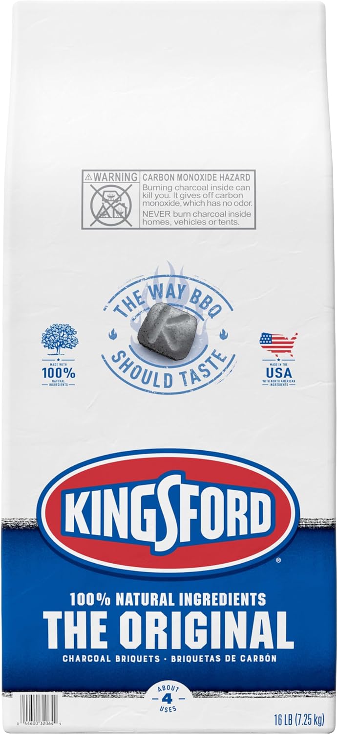Kingsford Original Charcoal Briquettes, BBQ Charcoal for Grilling, 16 Pounds (Package May Vary)