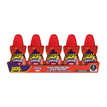 Lucas Panzon Watermelon hard candy and chamoy liquid candy 10 Authentic Mexican Candy With Free Kinder Bar