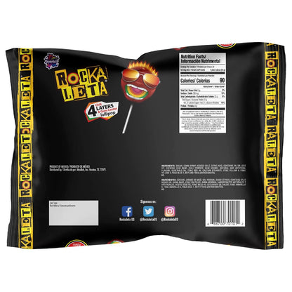 Rockaleta Chile Lollipops, 20 Count (SUGAR CANDY - ETHNIC)