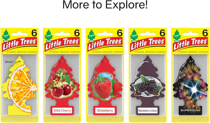 LITTLE TREES Car Air Freshener | Hanging Tree Provides Long Lasting Scent for Auto and Home | Dragon Fruit, 24 Air Fresheners