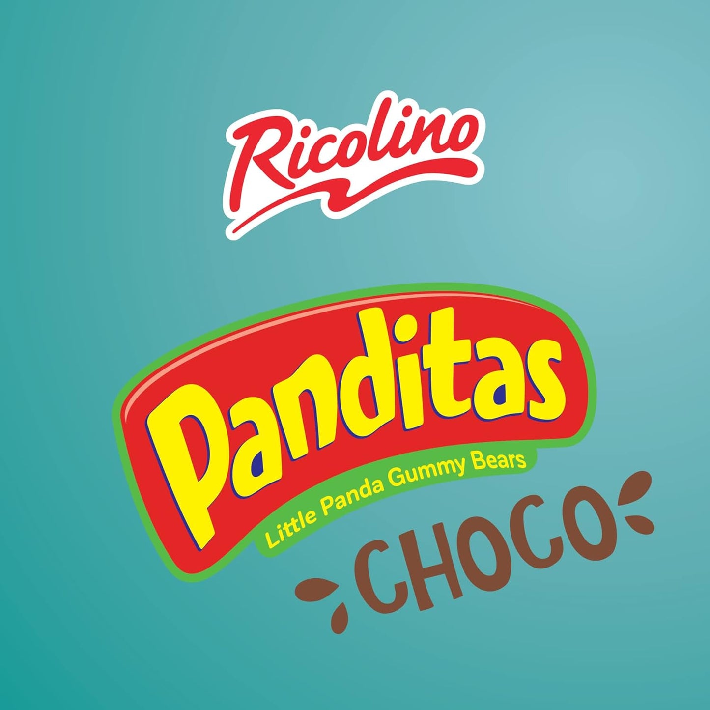 Ricolino Panditas Choco, Little Panda Gummy Bears Candy Pack, Strawberry Artificially Flavored with Chocolate Flavored Coating, Box of 8 Bags, Each Containing 8 Individually Wrapped 0.7 Ounce Large Gummies, Net Weight of 44.8 Ounces