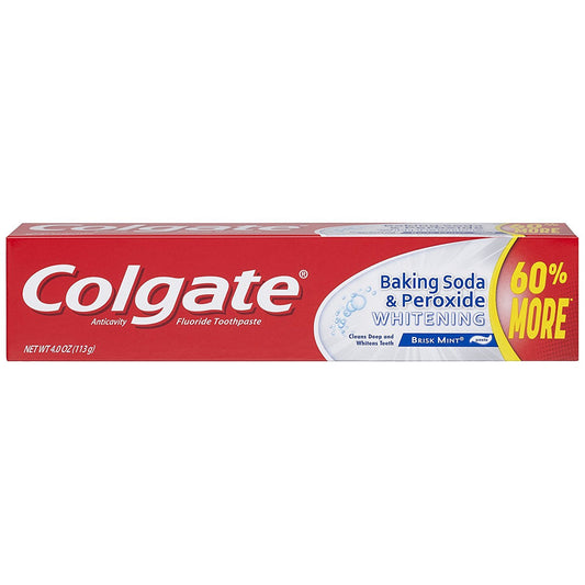 Colgate Baking Soda and Peroxide Whitening Toothpaste - 4 ounce (6 Pack)
