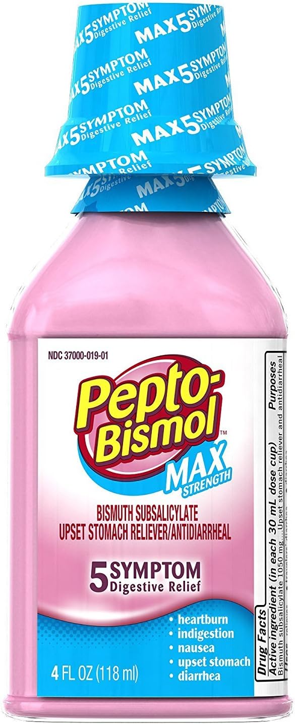 Pepto-Bismol Max Strength Liquid 4 oz (Pack of 3)