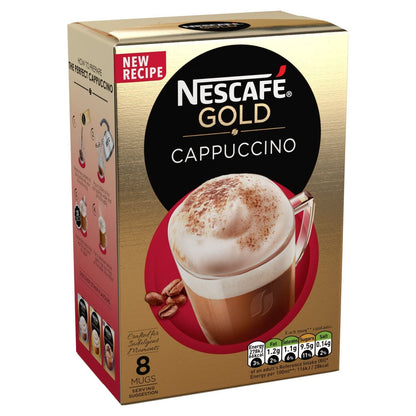NESCAFÉ Gold Cappuccino Original, 8 sachets, 136g (Pack of 6, Total 48 Sachets)
