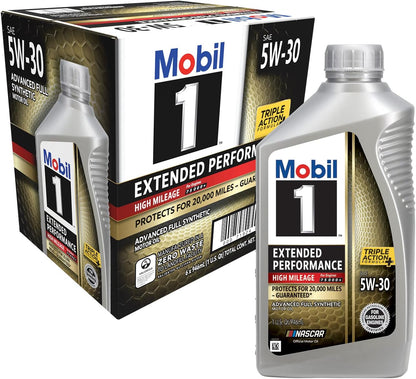 Mobil 1 Extended Performance Full Synthetic Motor Oil 0W-20, 1 Quart (6-pack)