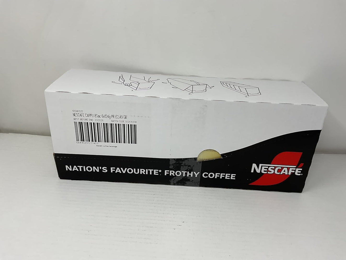 NESCAFÉ Gold Cappuccino Original, 8 sachets, 136g (Pack of 6, Total 48 Sachets)