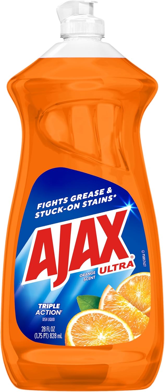 Ajax 44678EA Dish Detergent, Liquid, Orange Scent, 28 oz Bottle