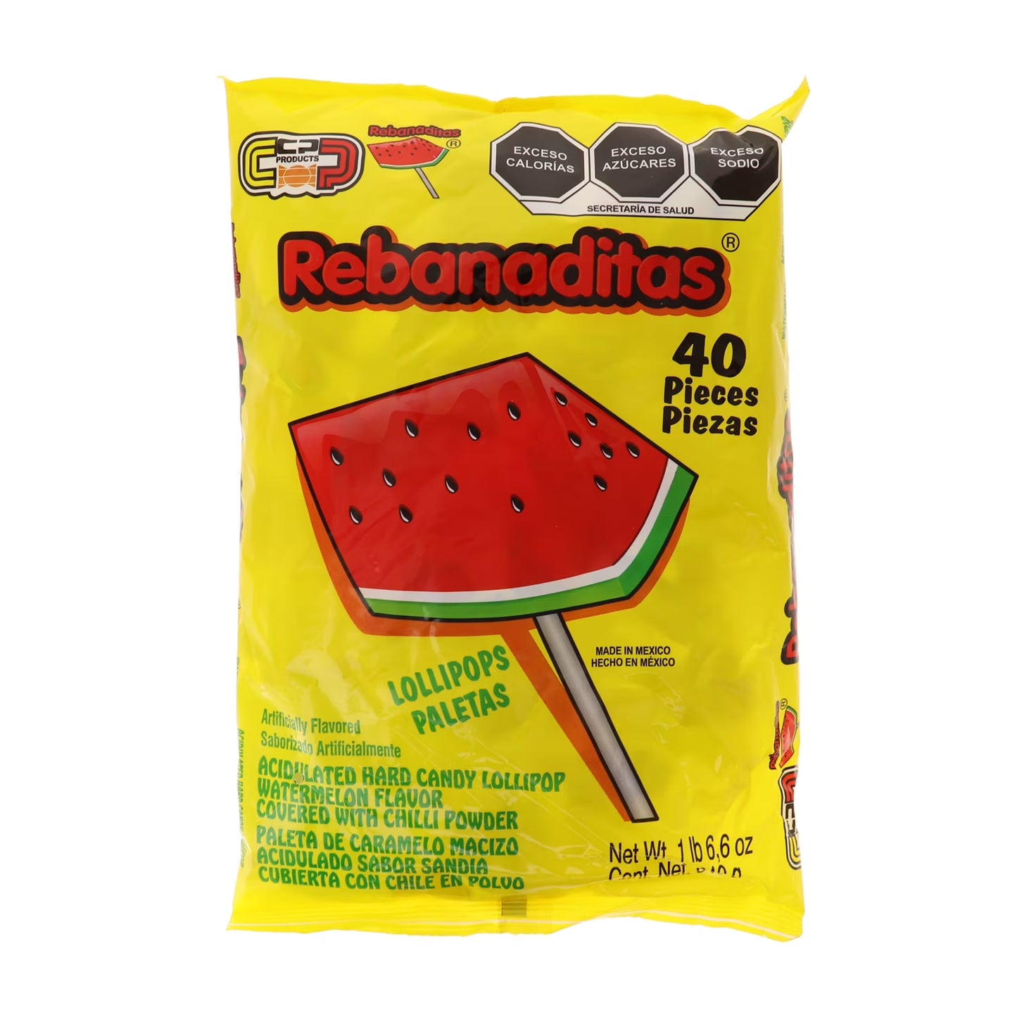 Spicy Mexican Candy Kit Including Vero Watermelon Rebanaditas Lollipops, 120