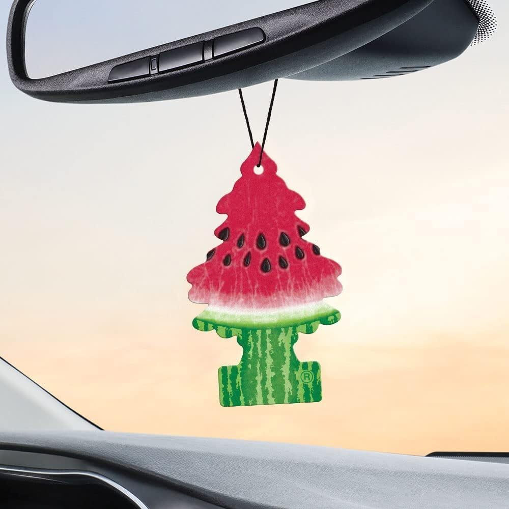 LITTLE TREES Car Air Freshener | Hanging Paper Tree for Home or Car | Watermelon Scent | 6 Pack
