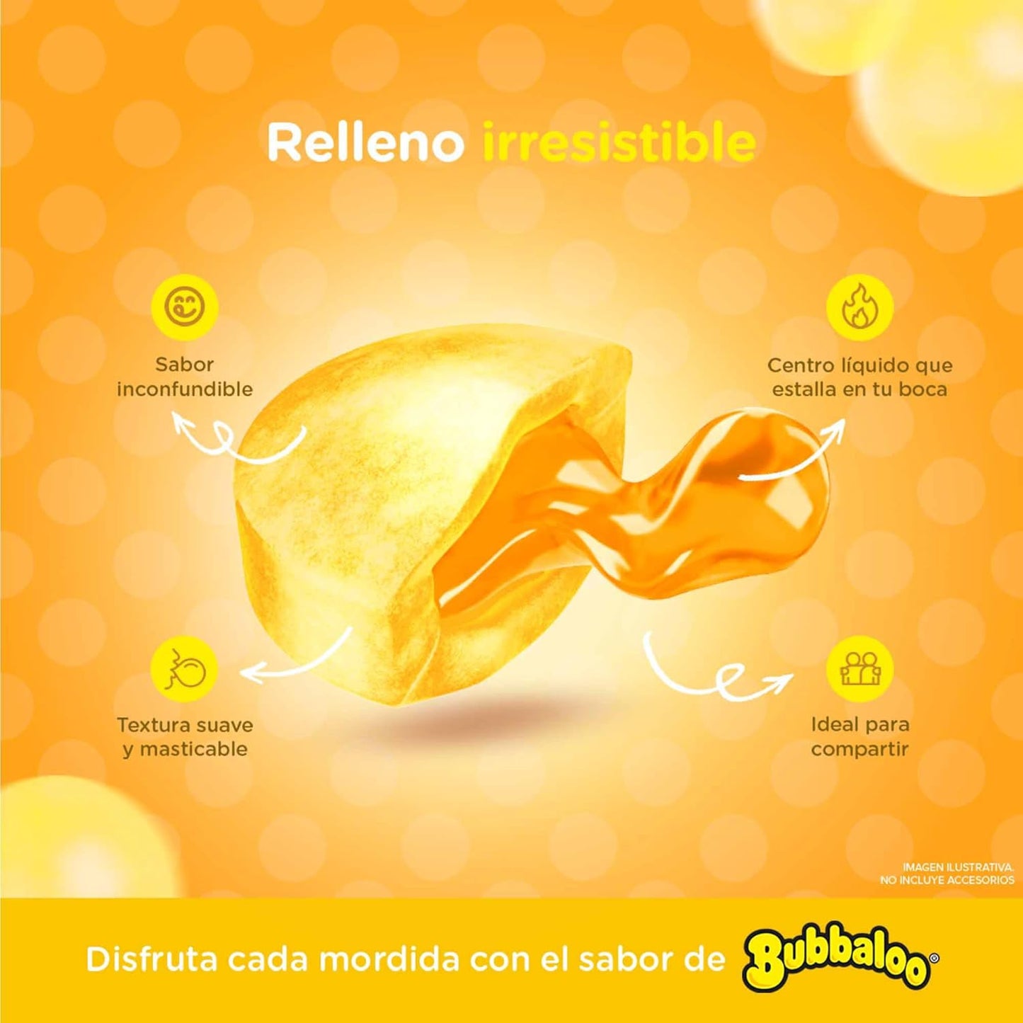 Bubbaloo Adams- goma de mascar 47 pz- sabores varios (Platano, 47pz)