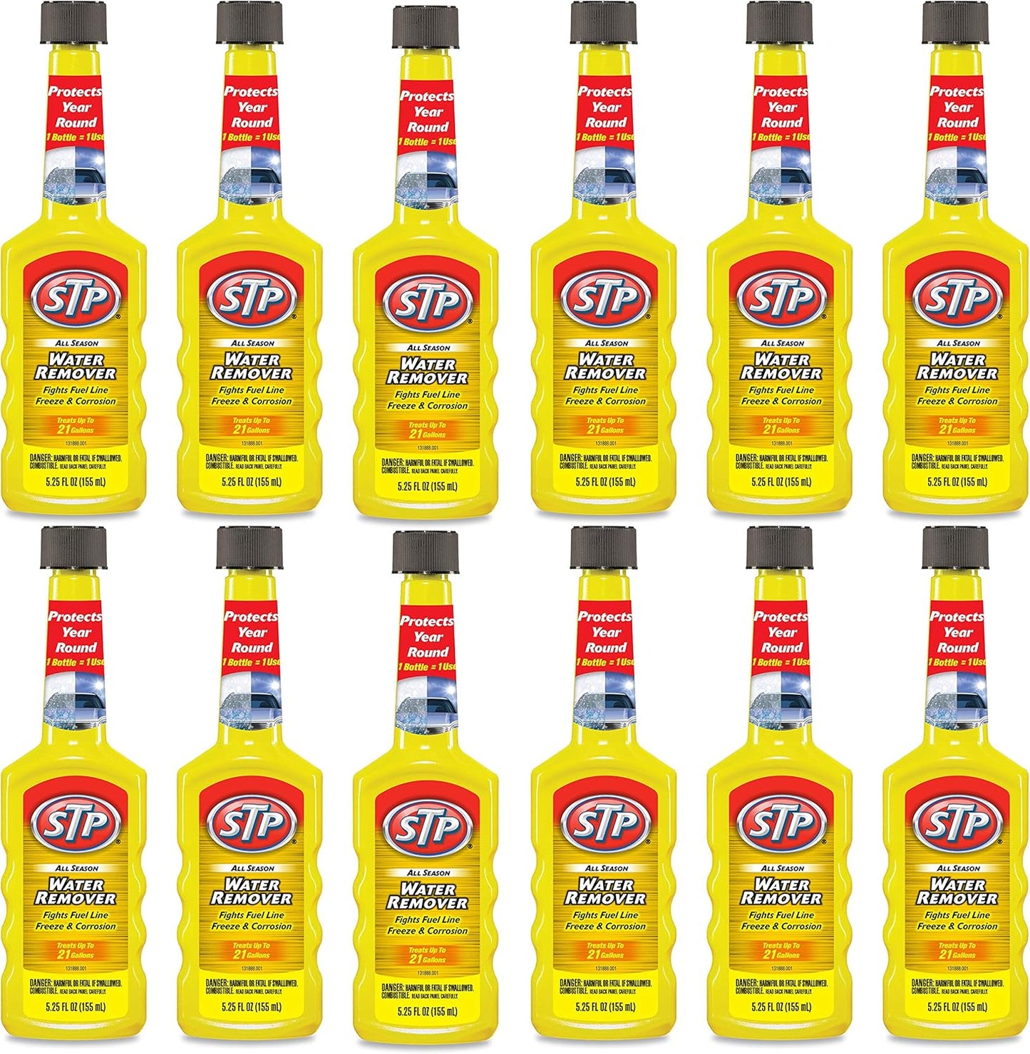 STP Water Remover, All Season Cleaner for Cars & Truck, Bottles, 5.25 Fl Oz, Pack of 12, 78572-12PK