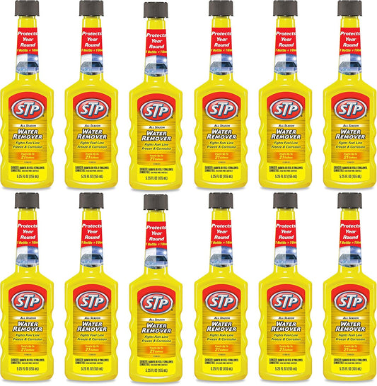 STP Water Remover, All Season Cleaner for Cars & Truck, Bottles, 5.25 Fl Oz, Pack of 12, 78572-12PK