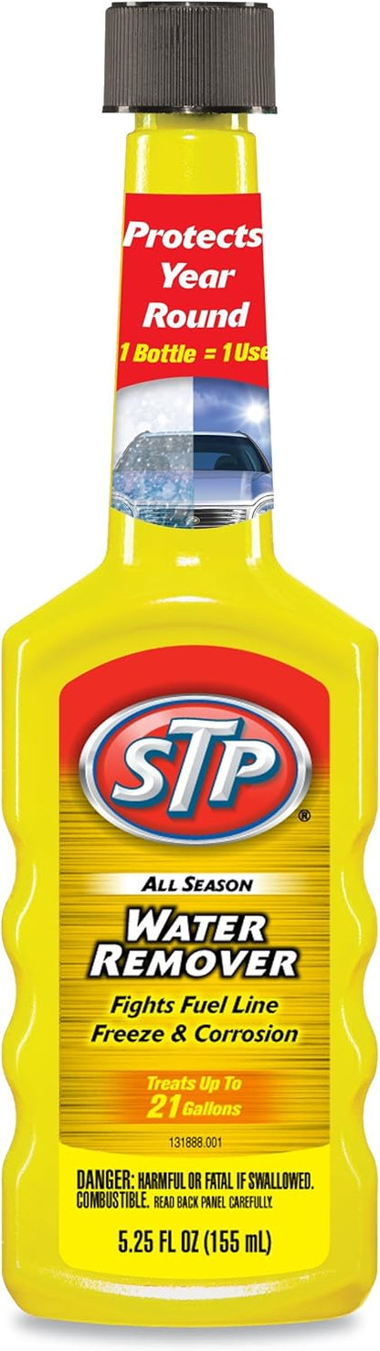 STP Water Remover, All Season Cleaner for Cars & Truck, Bottles, 5.25 Fl Oz, Pack of 12, 78572-12PK
