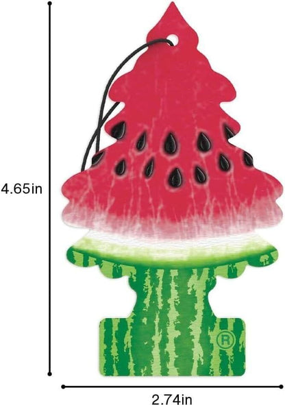 LITTLE TREES Car Air Freshener | Hanging Paper Tree for Home or Car | Watermelon Scent | 6 Pack