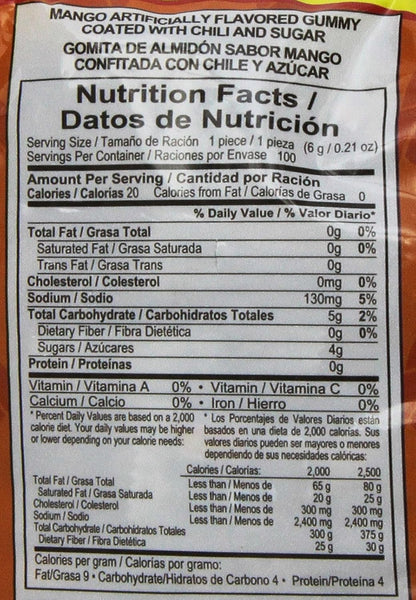 Pica Gomas Sabor Dulces Vero Chili Mango Flavor Mexican Candy