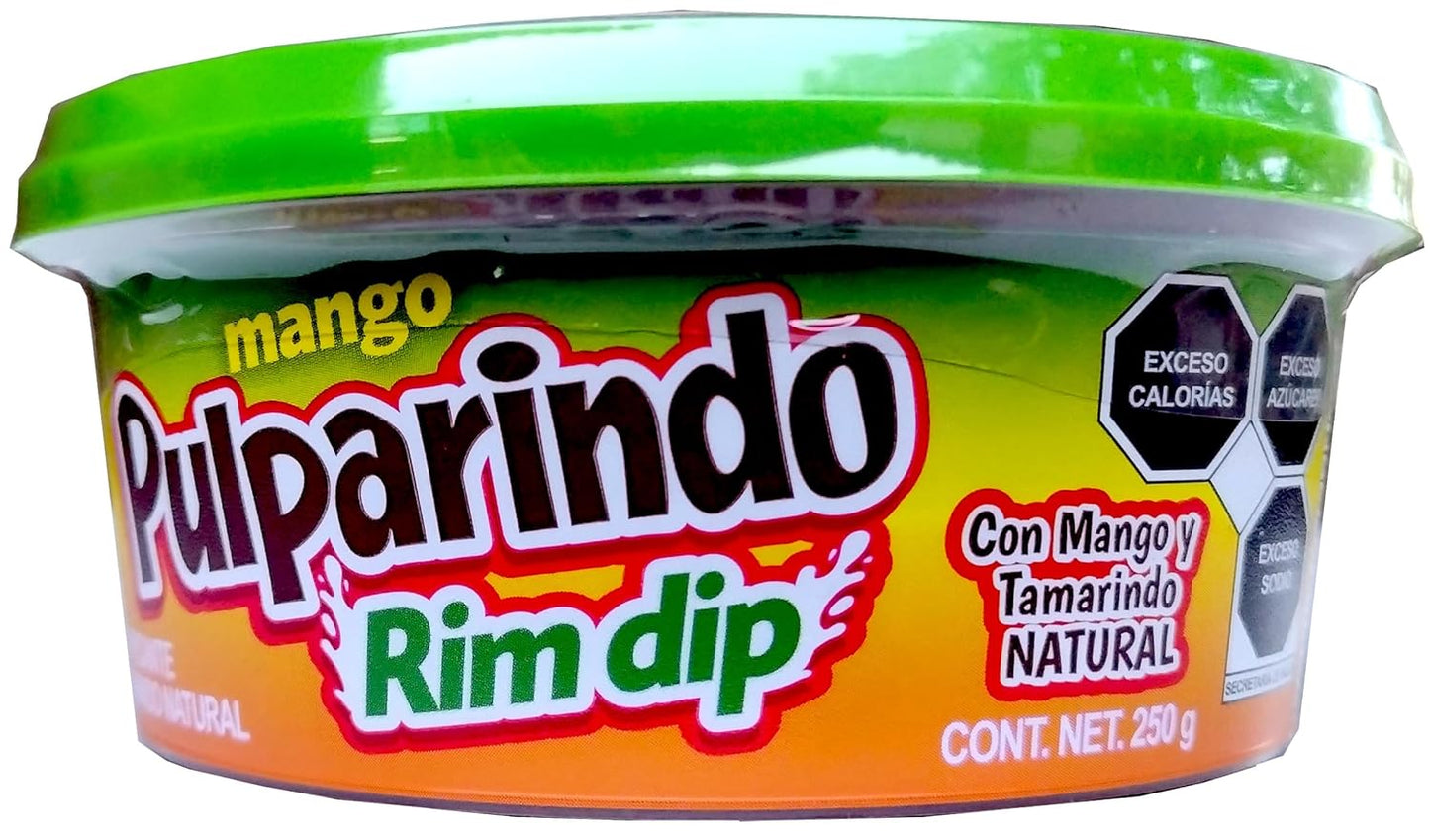 Pulparindo Rim Dip – Original or Mango Tamarind Candy Paste for Drinks, Fruit & More (8 oz)