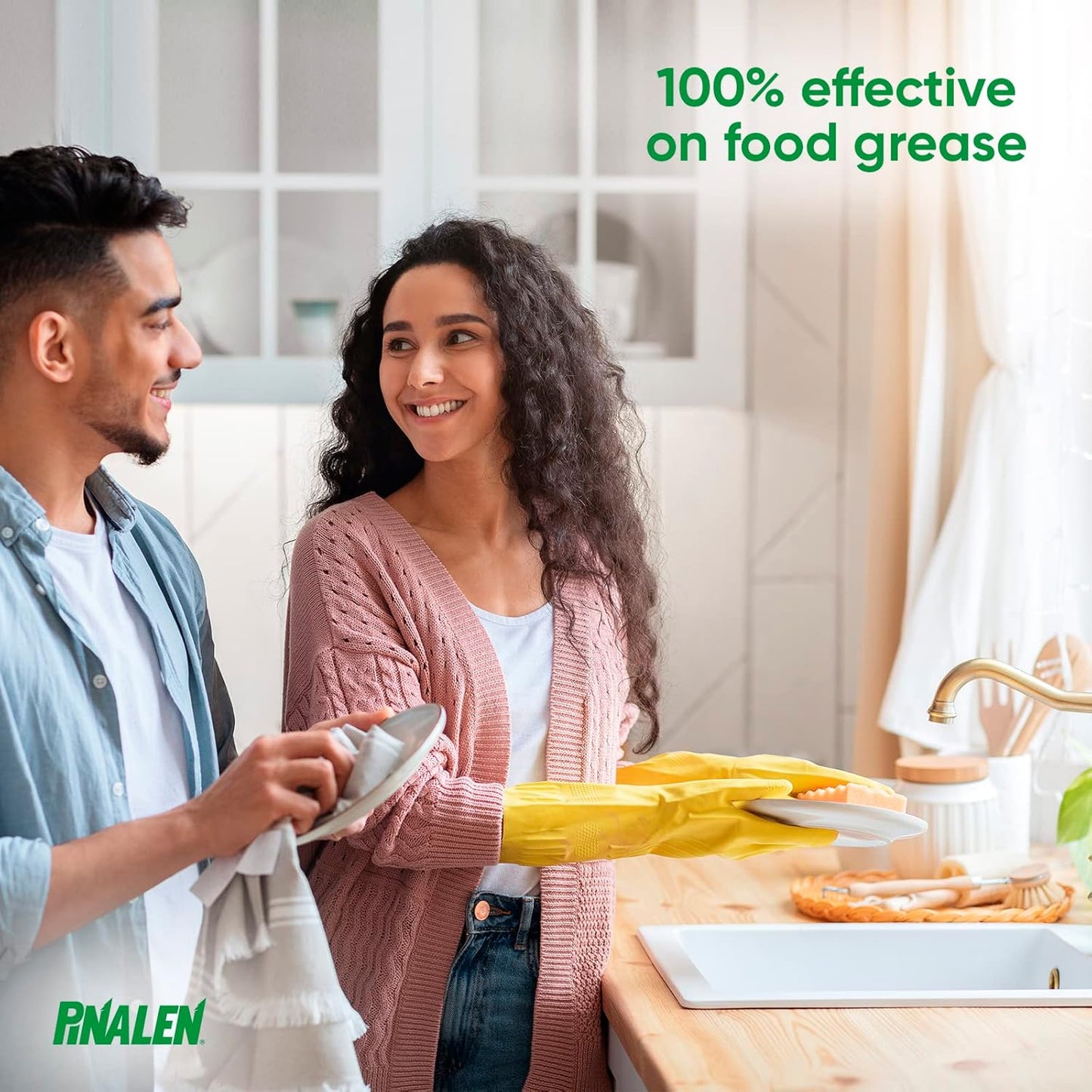 PINALEN Dishwashing Liquid Soap - Cucumber Crush Scent - 25.3 fl oz - Active Foam Dish Soap - Removes Grease & Stuck-On Food - Safe for Sensitive Skin