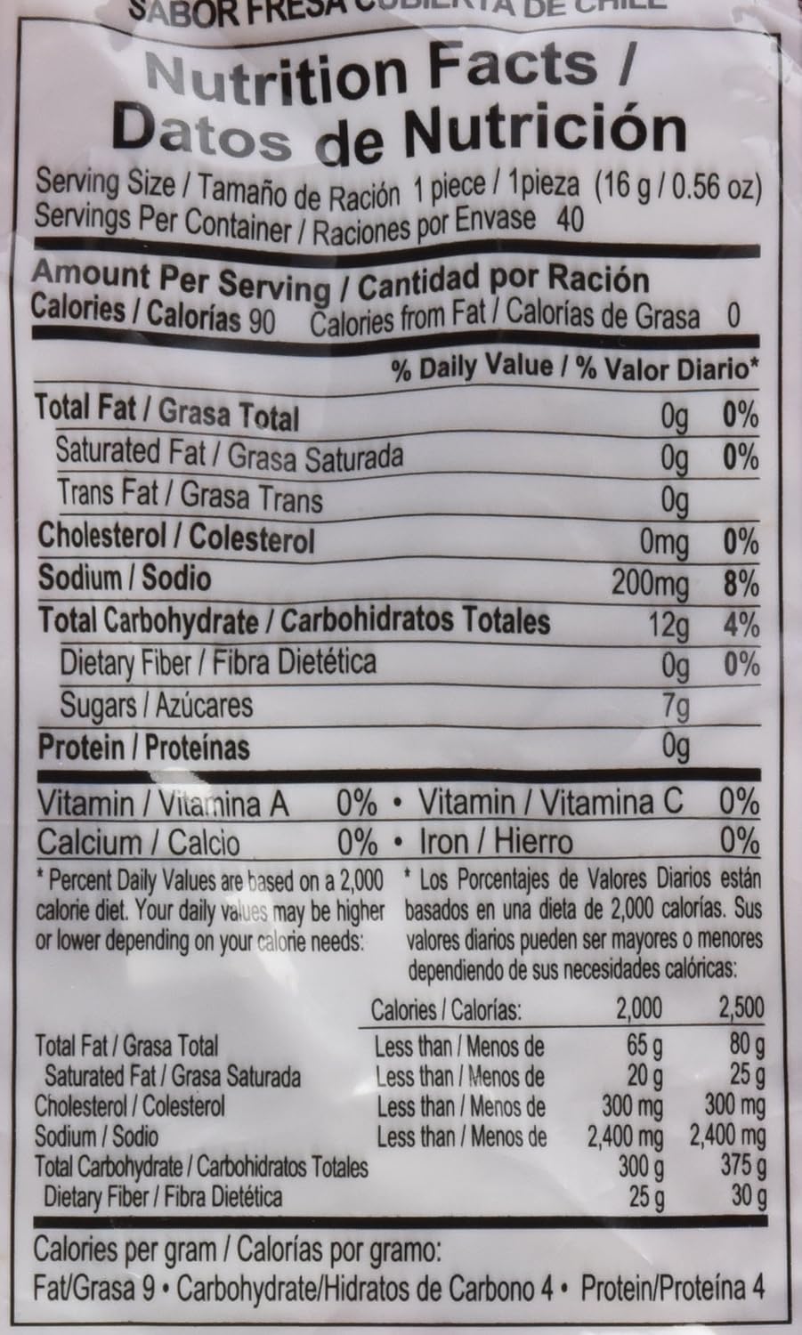 Vero Elotes Paletas Sabor Fresa Con Chile Mexican Hard Candy Chili Pops 40 Pcs