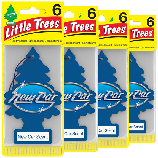 LITTLE TREES Air Fresheners IFF17 Car Air Freshener. Hanging Tree Provides Long Lasting Scent for Auto or Home. New Car Scent, 24 Air Fresheners