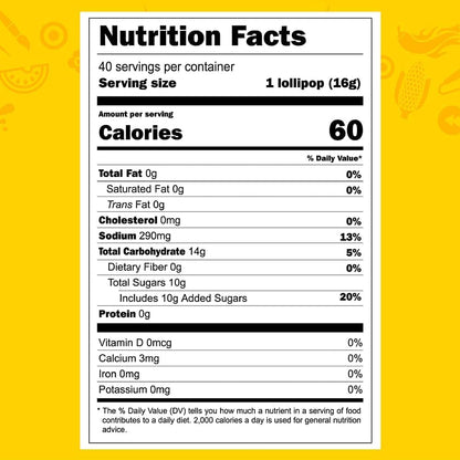 Vero Mango Flavored Lollipops Covered in Chili Powder 40 Count Bag (Pack of 2 - Net Wt. 22.4 Ounces Each) - Individually Wrapped Mexican Candy for Piñatas, Halloween, and More