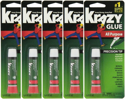 Krazy Glue Original Crazy Super Glue All Purpose Instant Repair, 10 Count