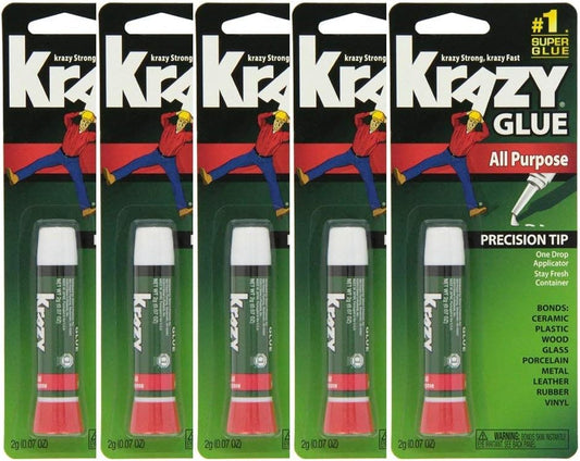 Krazy Glue Original Crazy Super Glue All Purpose Instant Repair, 10 Count