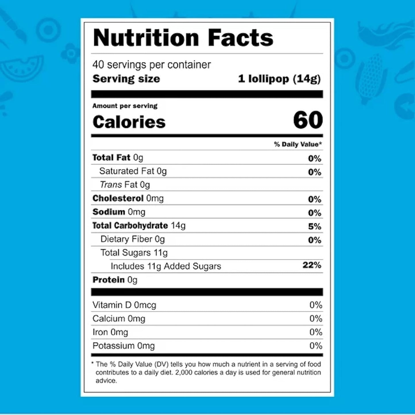 Vero Pinta Azul Lollipops - Strawberry & Raspberry Paleta | 40 Count (2 Pack)