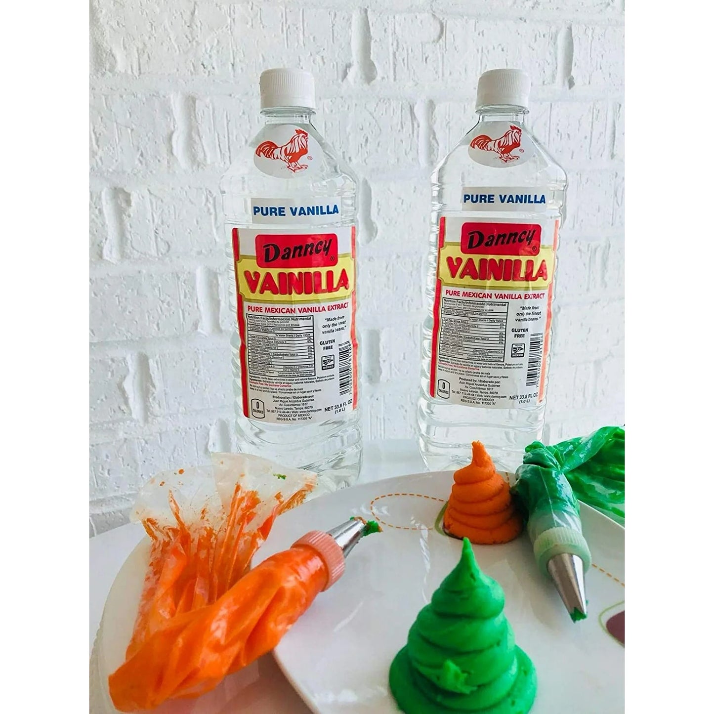 Danncy Mixed Pure Mexican Vanilla Extract From Mexico 33oz Each 2 Plastic Bottle Lot Sealed