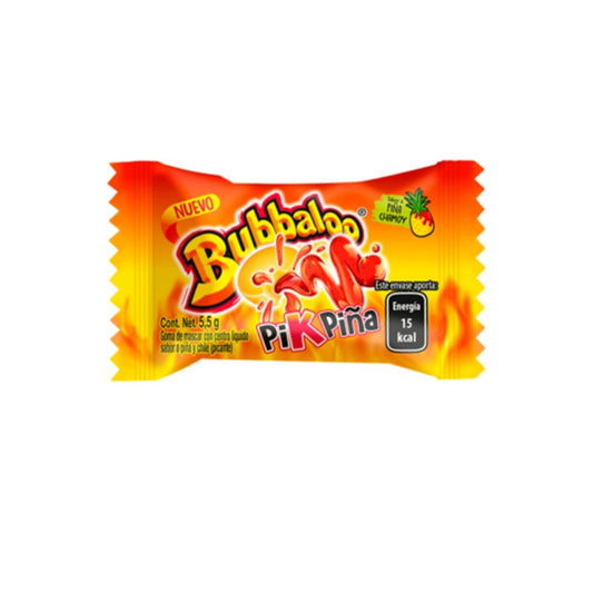 Generic BubbaIoo Bubbaloo Pik-Piña Pineapple Chamoy Mexican Chewing Bubble Gum Chicle Adam's (47-Pieces Pack)