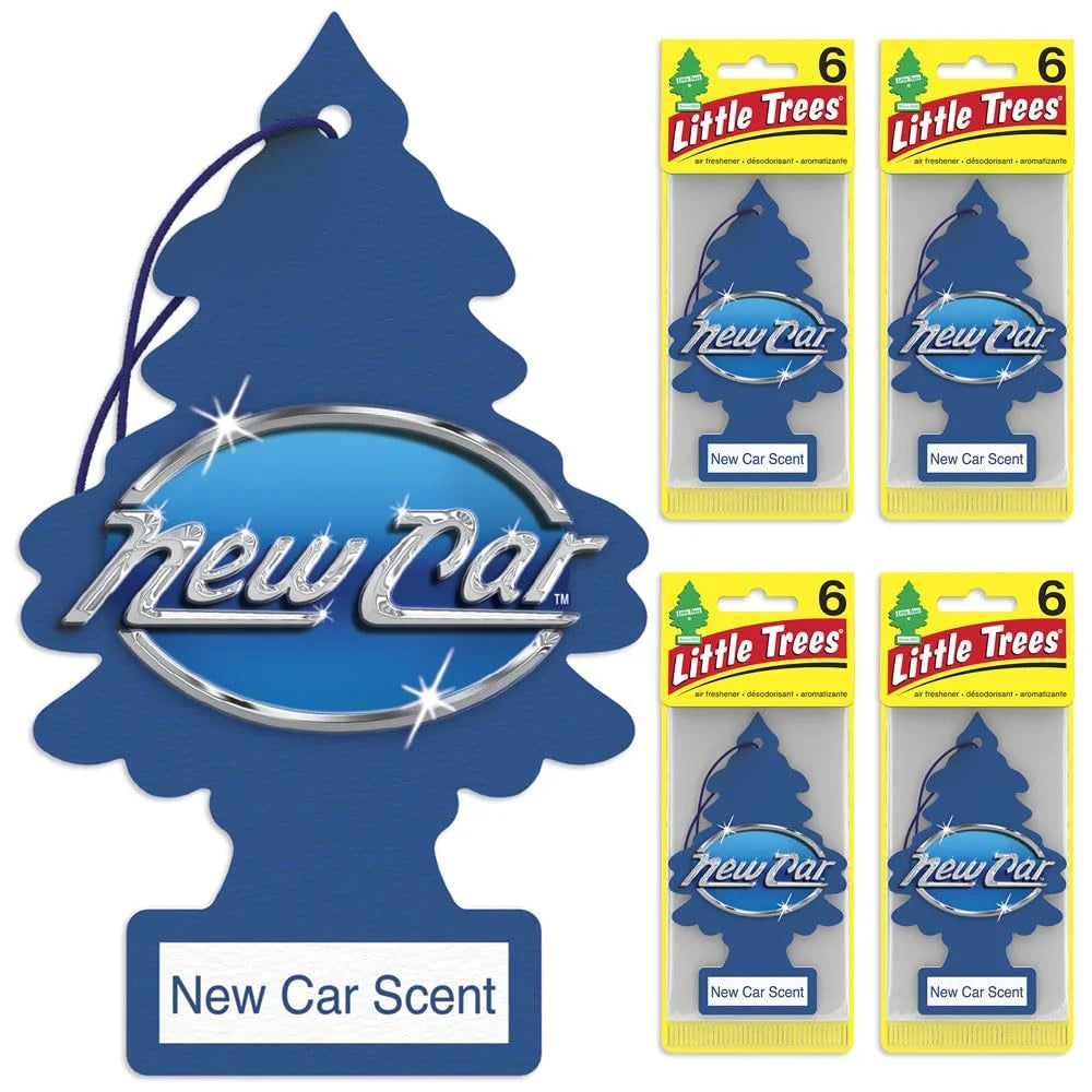 LITTLE TREES Air Fresheners IFF17 Car Air Freshener. Hanging Tree Provides Long Lasting Scent for Auto or Home. New Car Scent, 24 Air Fresheners