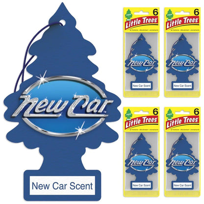LITTLE TREES Air Fresheners IFF17 Car Air Freshener. Hanging Tree Provides Long Lasting Scent for Auto or Home. New Car Scent, 24 Air Fresheners