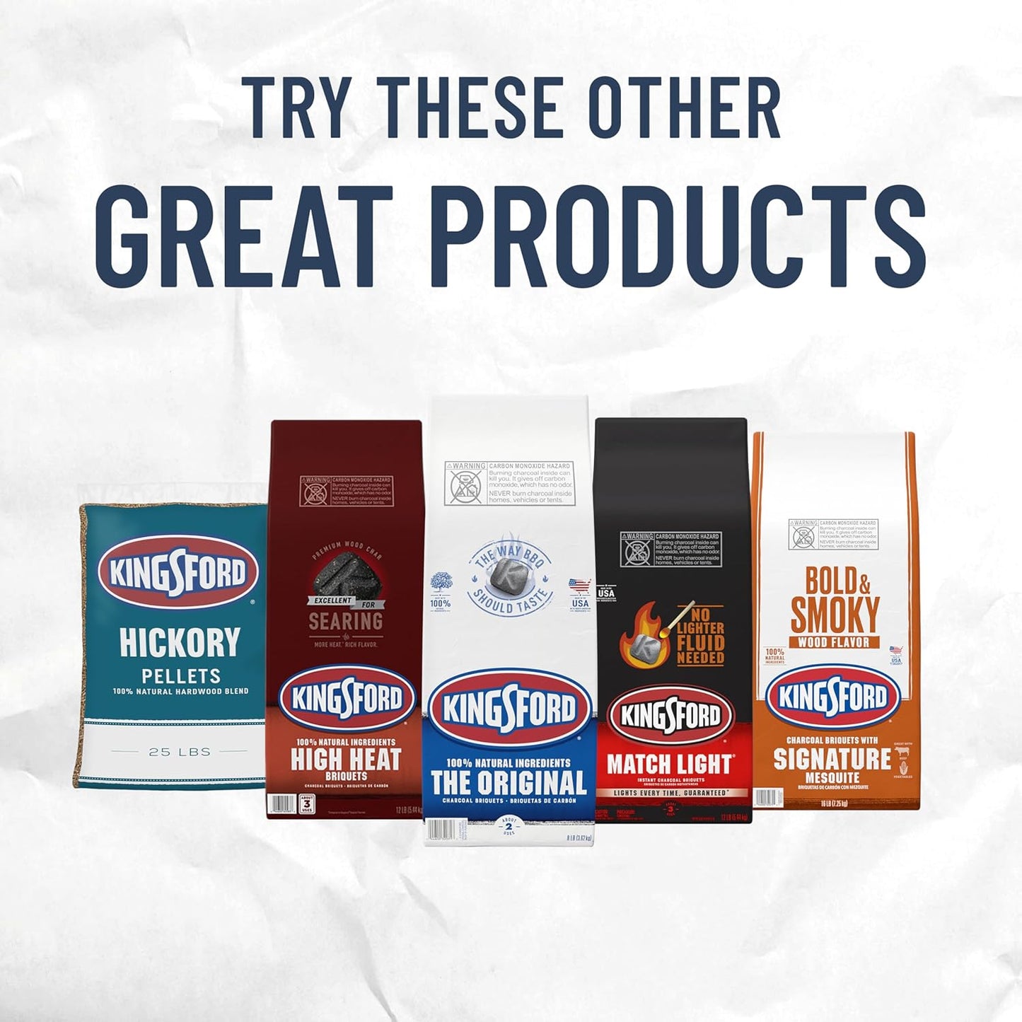 Kingsford Original Charcoal Briquettes, BBQ Charcoal for Grilling, 8 Pounds (Package May Vary)