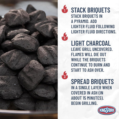 Kingsford Original Charcoal Briquettes, BBQ Charcoal for Grilling, 8 Pounds (Package May Vary)