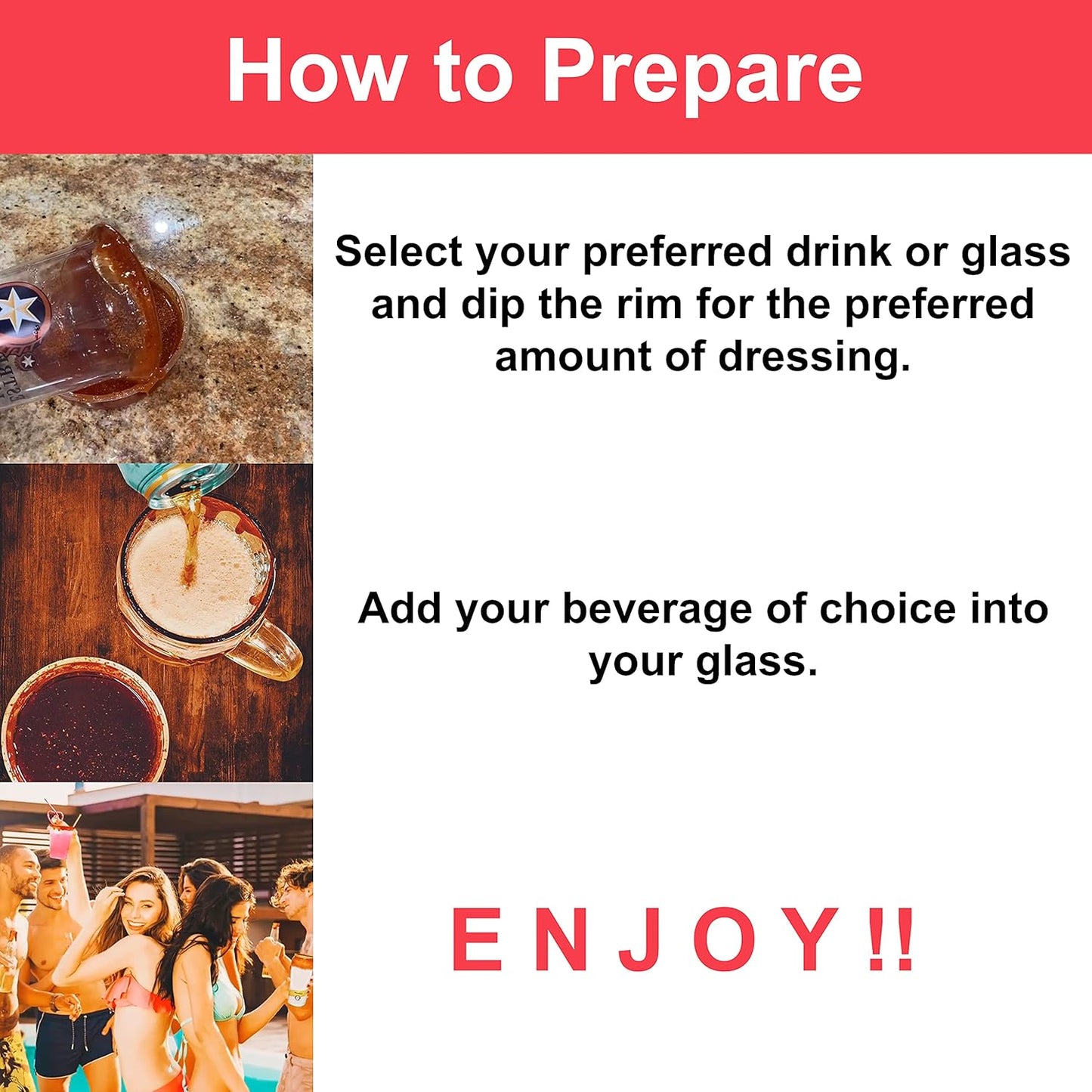 Cinco de Mayo Watermelon Rim Dip Cocktail Rim Dressing (3 x 7.6 oz. Containers)