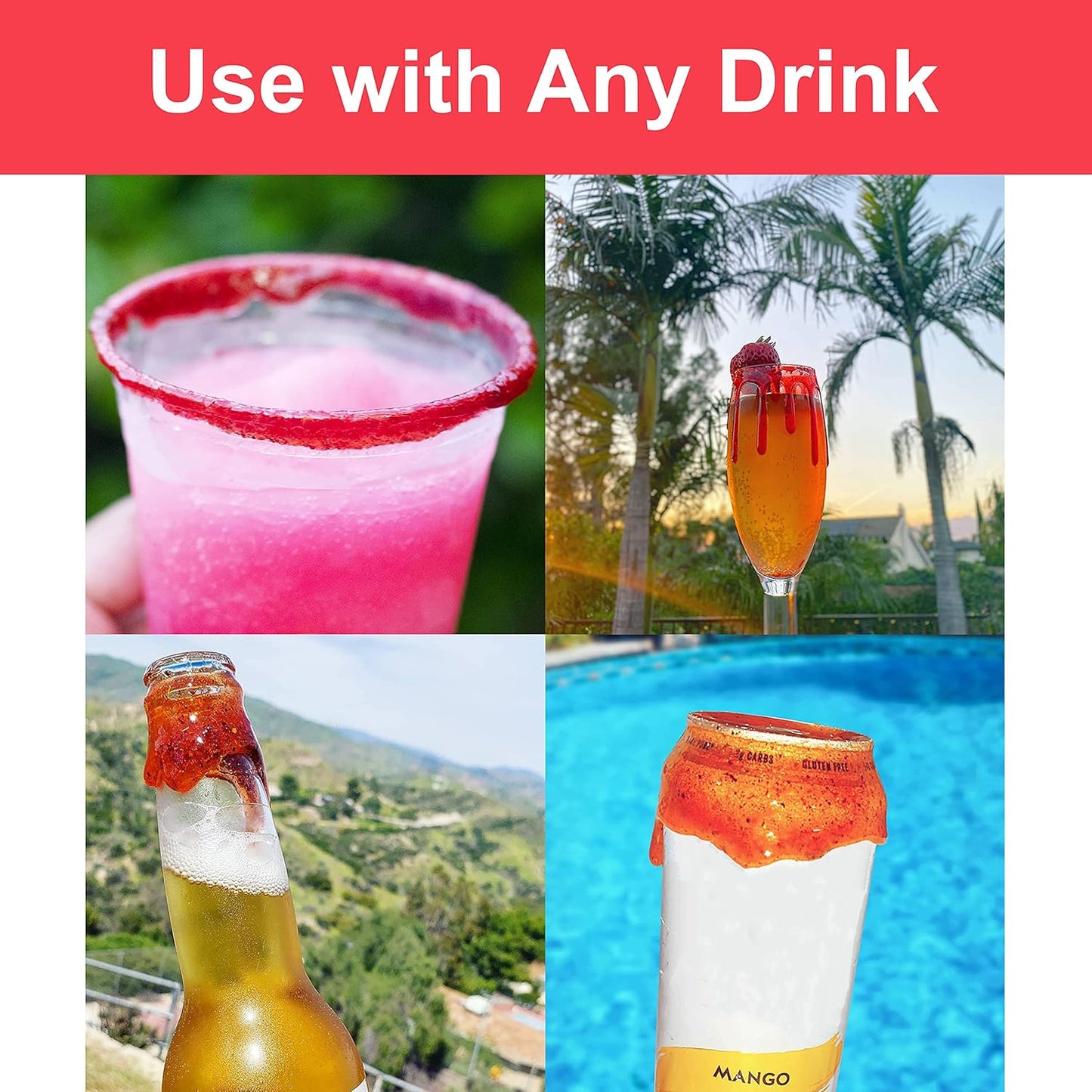 Cinco de Mayo Mango Rim Dip Cocktail Rim Dressing (3 x 7.6 oz. Containers)