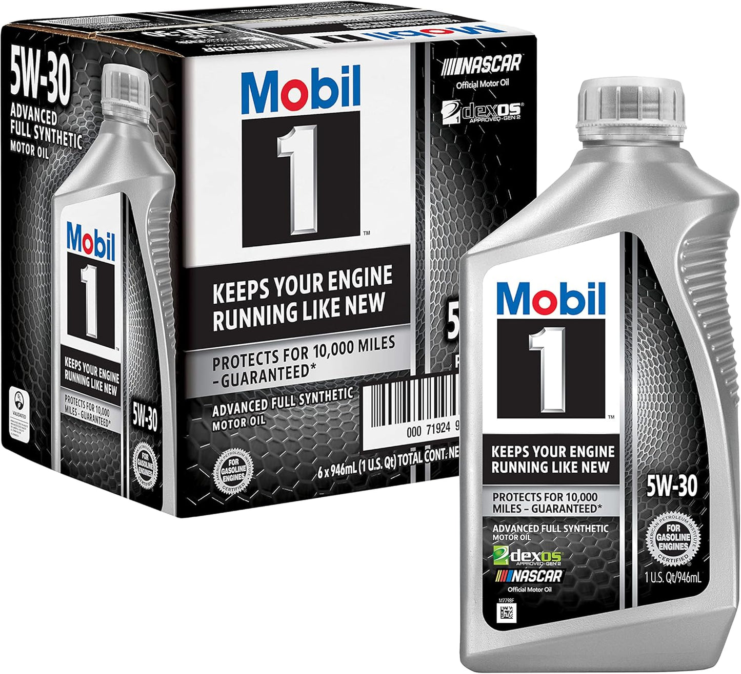 Mobil 1 Advanced Full Synthetic Motor Oil 5W-30, 6-pack of 1 quarts