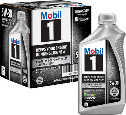 Mobil 1 Advanced Full Synthetic Motor Oil 5W-30, 6-pack of 1 quarts