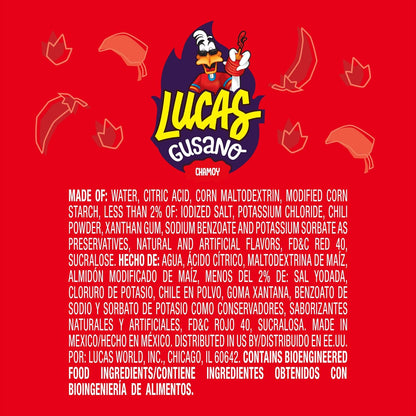 Lucas Chamoy Flavored Hot Liquid Candy, Gusano, 10 Pieces, 1.26 Ounces (Pack Of 10)