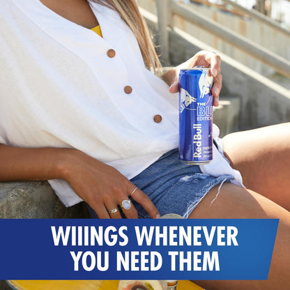 Red Bull Energy Drink, Blueberry, 4 Pack of 8.4 Fl Oz, Blue Edition