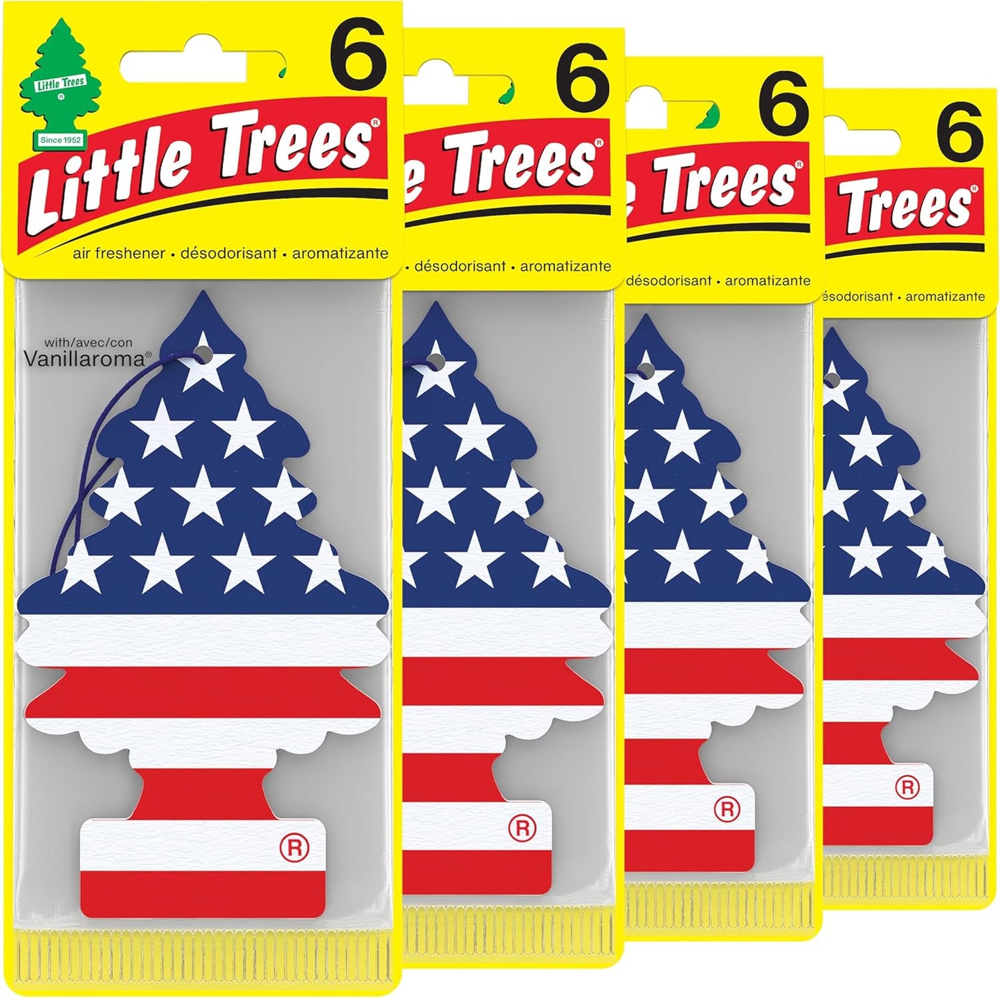 LITTLE TREES Car Air Freshener | Hanging Tree Provides Long Lasting Scent for Auto and Home | America, 24 Air Fresheners