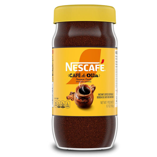 NESCAFE Cafe de Olla, Cinnamon Flavored Instant Coffee, 6.7 oz. Jar