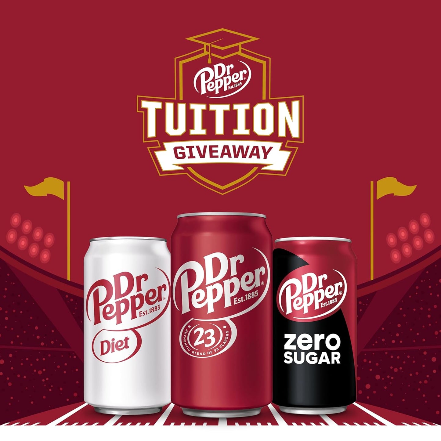 Dr Pepper Soda, 12 fl oz cans, 12 pack