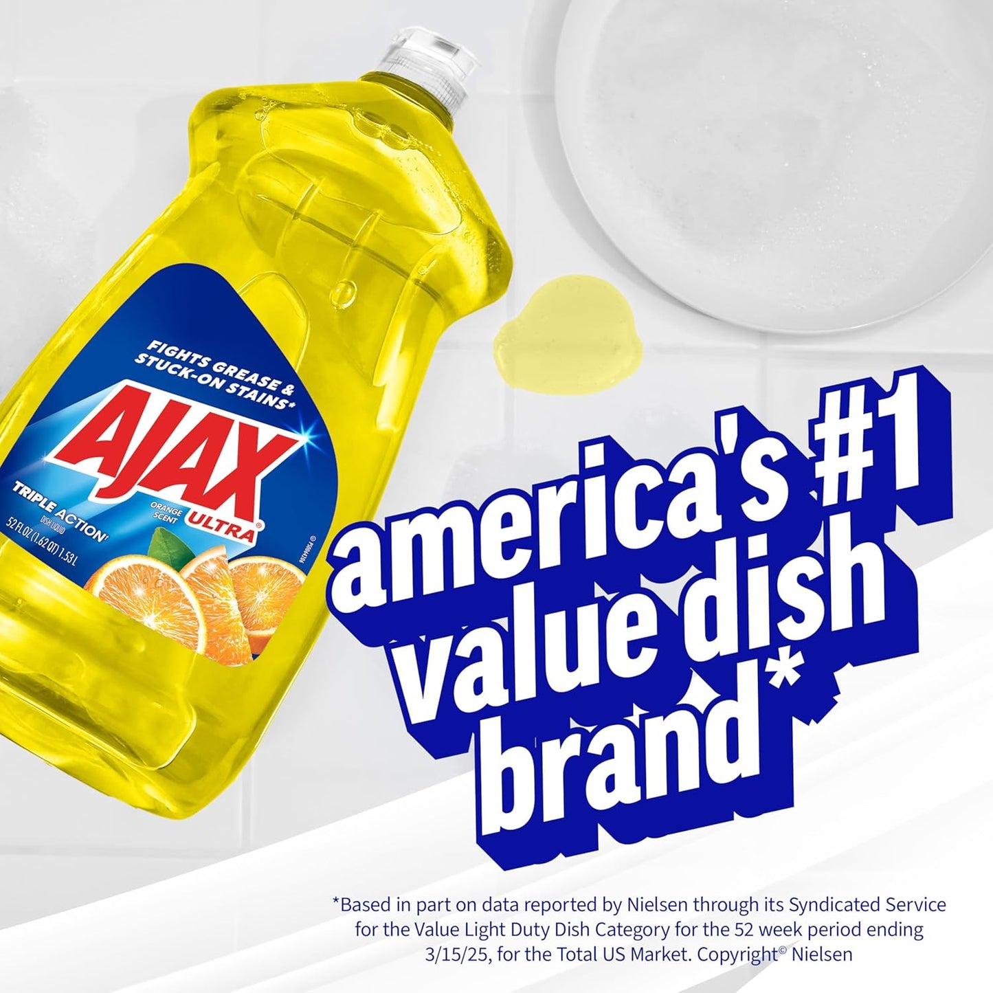 Ajax Ultra Super Degreaser Dish Soap, Lemon Scent, 52 fl. oz. (149861)