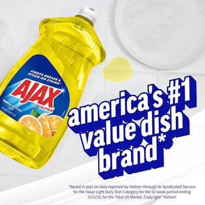 Ajax Ultra Super Degreaser Dish Soap, Lemon Scent, 52 fl. oz. (149861)