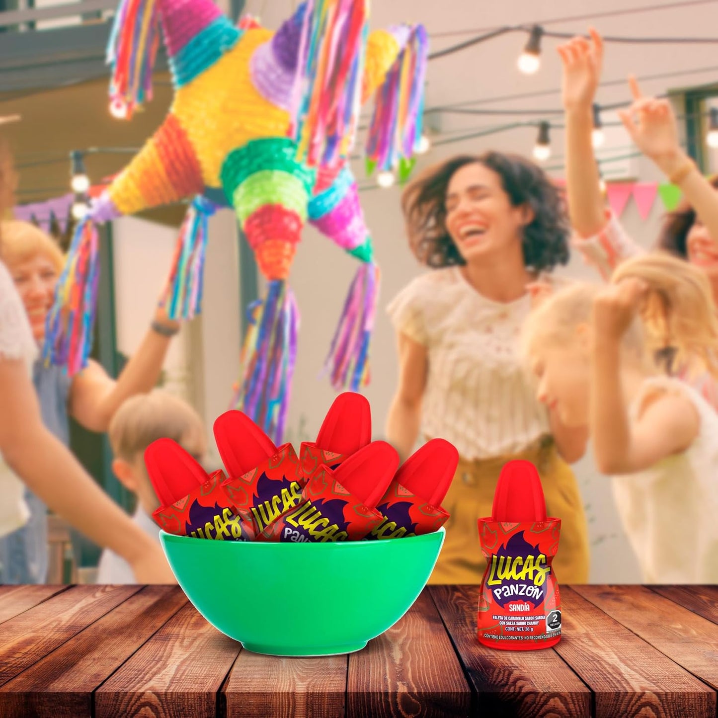 Lucas Panzon Watermelon hard candy and chamoy liquid candy 10 Authentic Mexican Candy With Free Kinder Bar