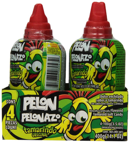 PELONAZO Candy, Tamarind Push-Pops, 14.1 Ounce (Pack of 4)