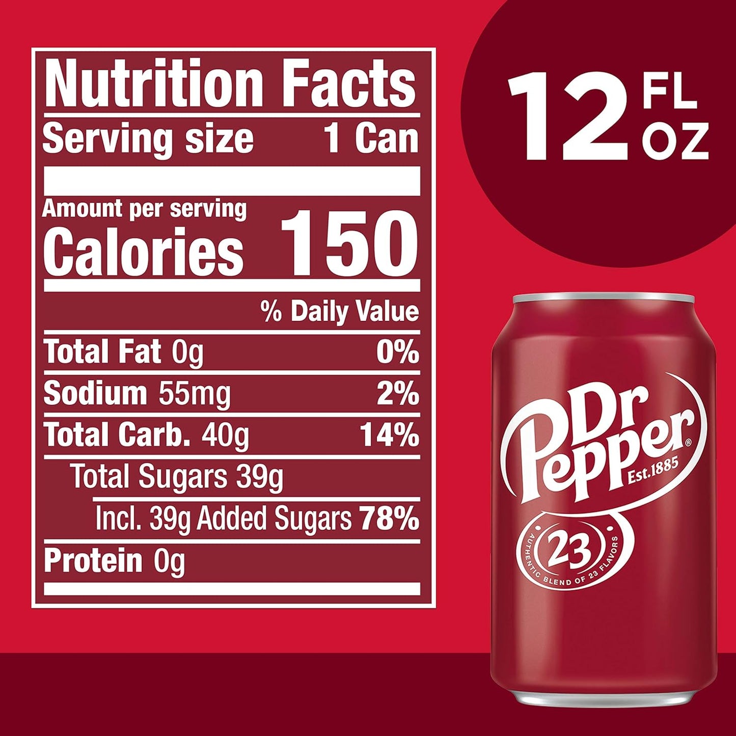 Dr Pepper Soda, 12 fl. oz. Cans, 12 Pack (Pack of 2)