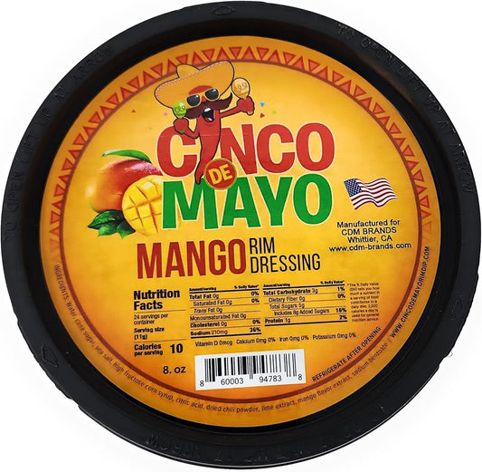 Cinco de Mayo Mango Rim Dip Cocktail Rim Dressing (1 x 7.6 oz. Container)