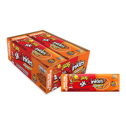 Lucas Salsagheti Mango Flavored Hot Candy Strips and Tamarind Flavored Sauce, King Size 2.4 oz - 6 Pieces Pack for Treats, Snack, Parties, Piñatas