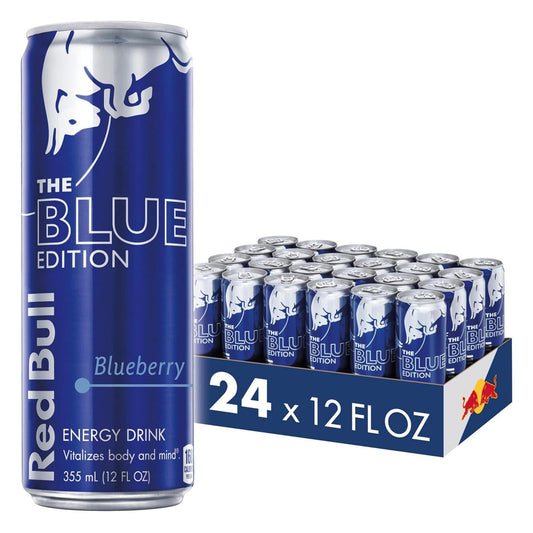 Red Bull Blue Edition Blueberry Energy Drink, 12 Fl Oz, 24 Cans